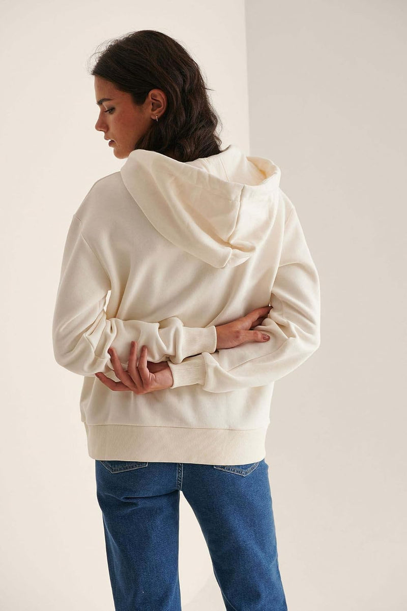 NA-KD Damen ton-Hoodie Kapuzenpullover M Natur, M Natur