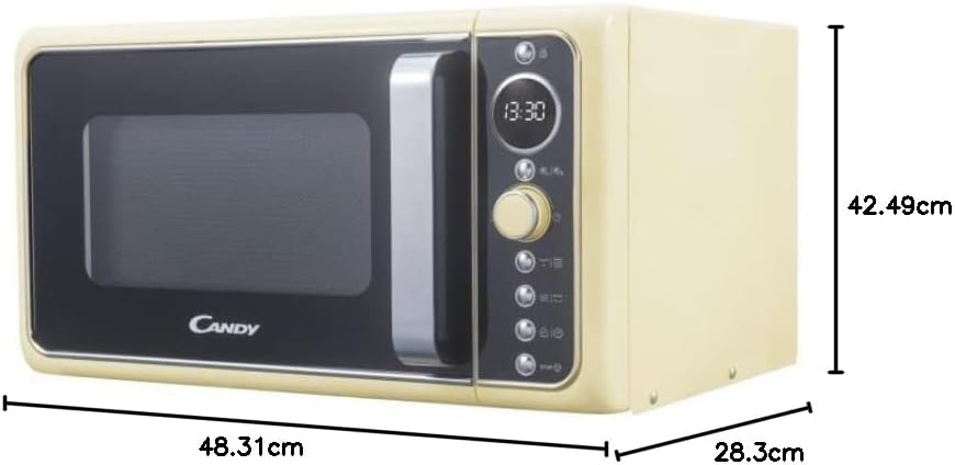 Candy DIVO G25CC Mikrowelle, Aluminium, 25 liters, Creme Creme 25 lt, Creme 25 lt
