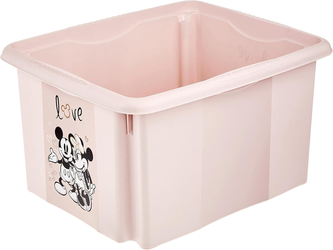 keeeper Minnie Maus Aufbewahrungsbox mit Deckel, Dreh- und stapelbar, Für Kinder, 24 l, Karolina, No