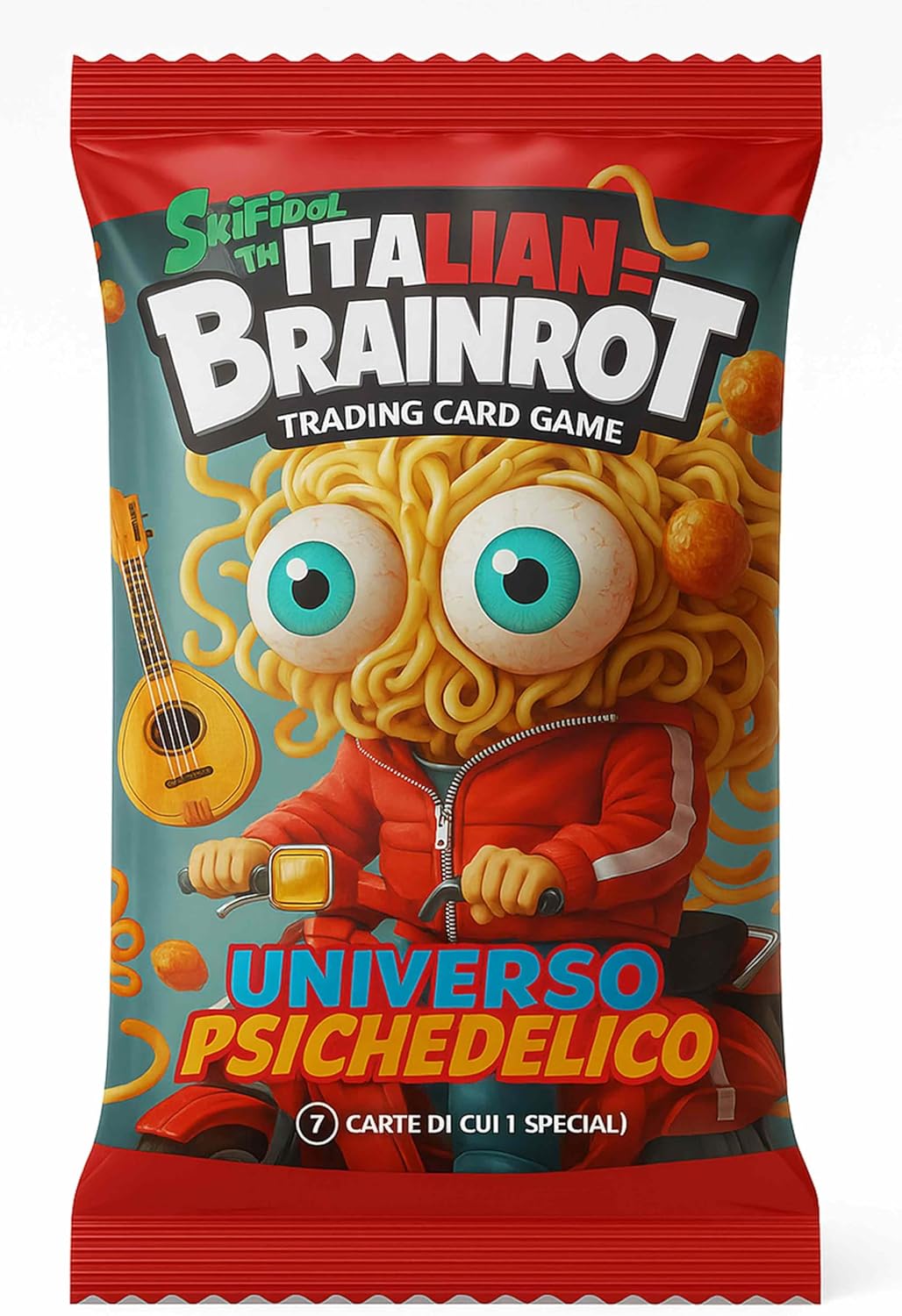 SKIFIDOL ITALIAN BRAINROT Exklusives Album + 5 versiegelte Beutel à 7 Karten - Trading Card Game Kol
