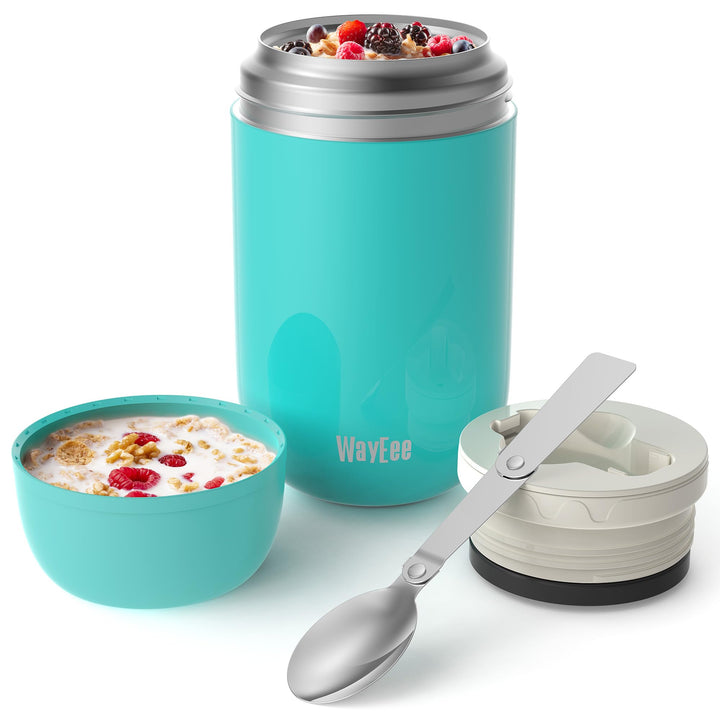 Thermobehälter für Essen 450ml, 710ml Thermobecher Essen Edelstahl Warmhaltebehälter mit Löffel Esse