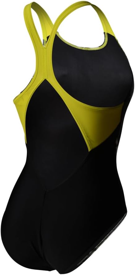 ARENA Damen Women's Waves Breaking Swimsuit V Back One Piece Swimsuit (1er Pack) 34 Black Multi-blac