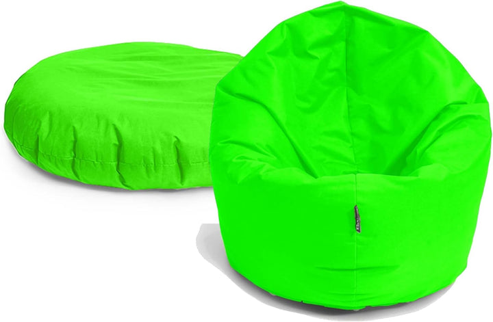 BuBiBag 2in1 Sitzsack L - XXL mit Füllung für Kinder & Erwachsene, Gaming Beanbag & Bodenkissen für