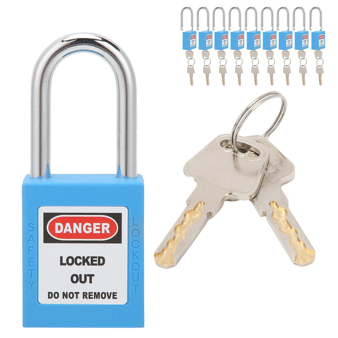 Lockout Tagout Schlösser 10 Sätze Sicherheitsvorhängeschlösser Stahlträgerisoliertes Korrosionsschut