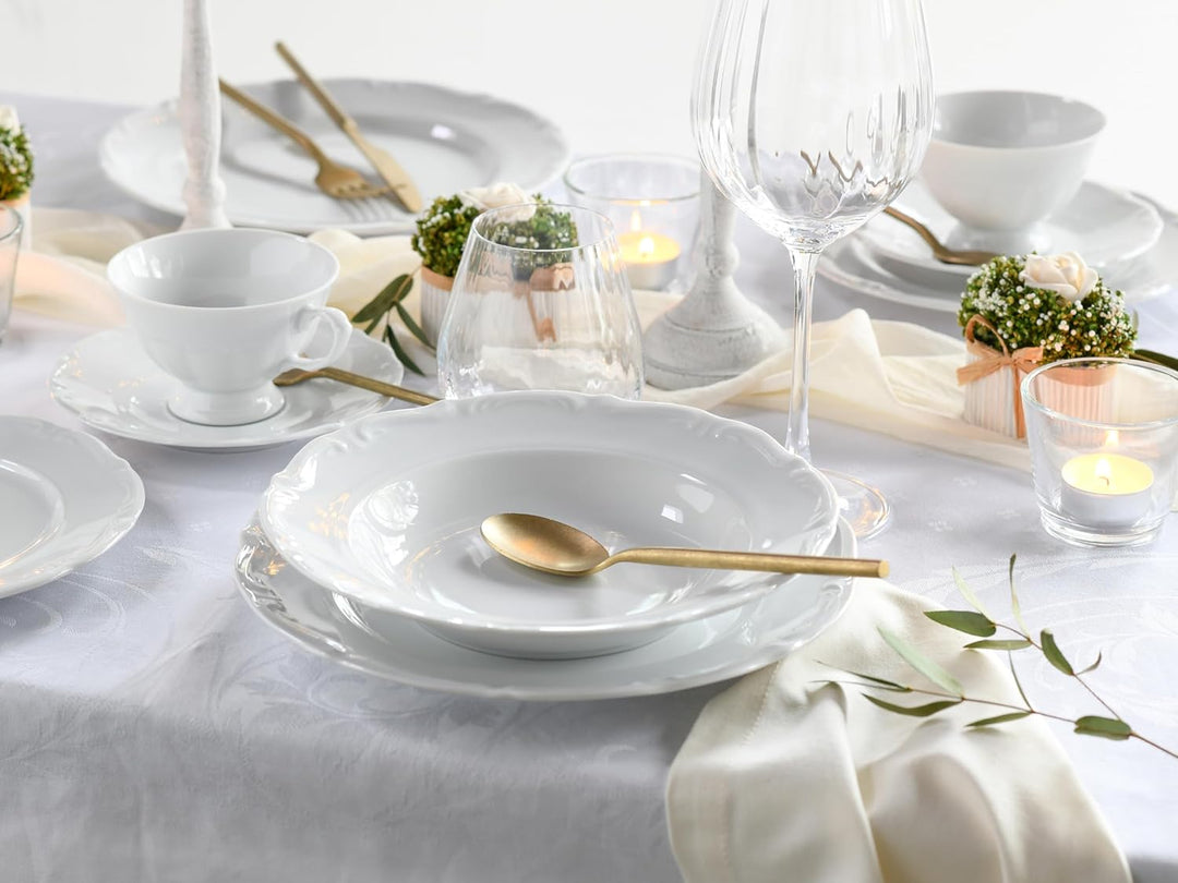 Creatable Kombiservice 30 teilig, Porzellan, Weiss Kombiservice 30-teilig