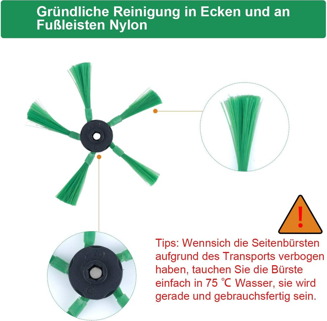 9 Stück Zubehör für Vorwerk Kobold VR200 VR300 Saugroboter - Ersatzteile 4 HEPA Allergiefilter, 4 Se