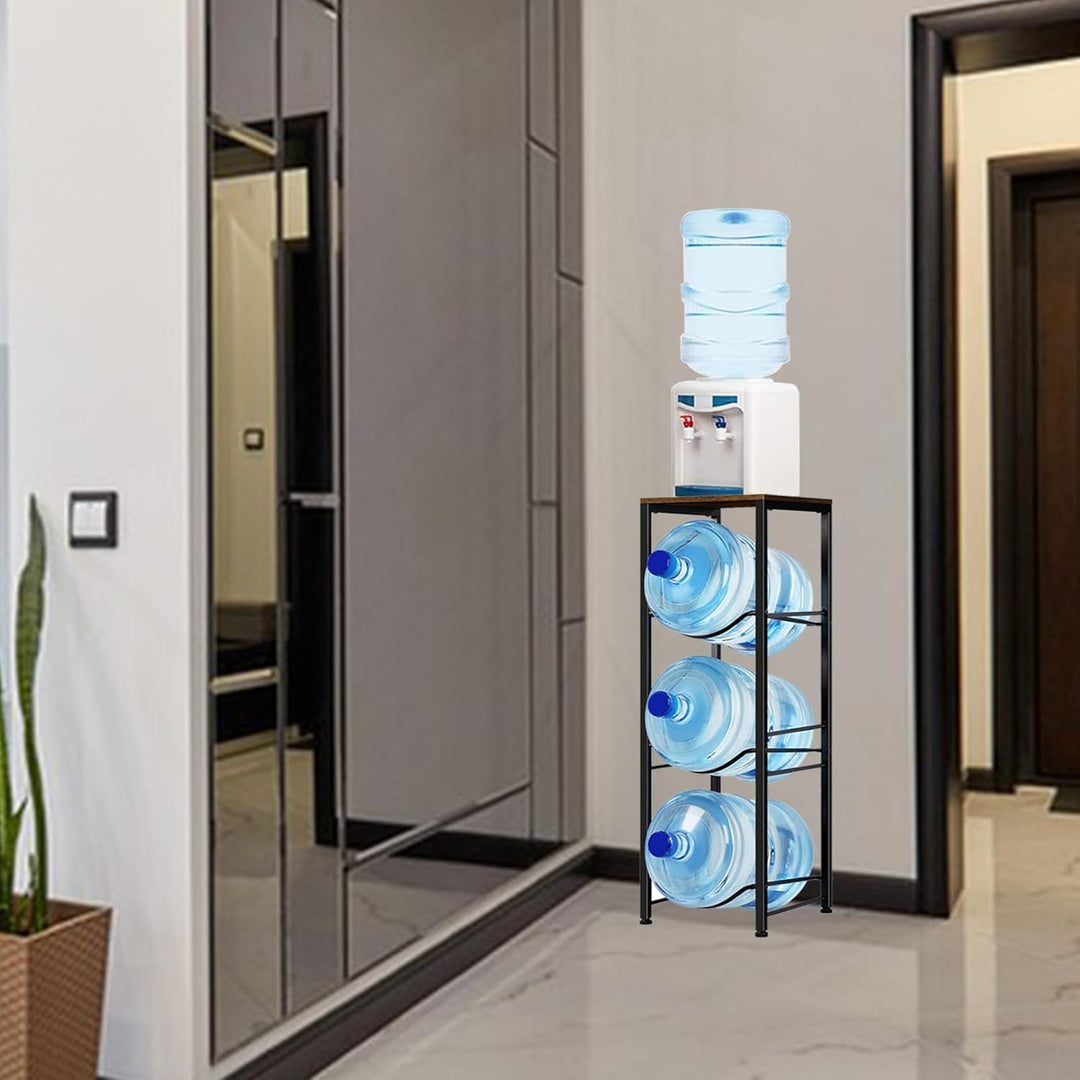 Wasserkrughalter, 3 Etagen 5 Gallonen Wasserflaschenhalter mit Brett, Wasserkühler Krug Regal, Büro-