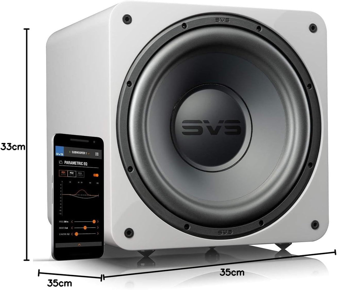 SVS SB-1000 Pro Sealed Subwoofer (Weiss glänzend) Einzeln Weiss, Einzeln Weiß