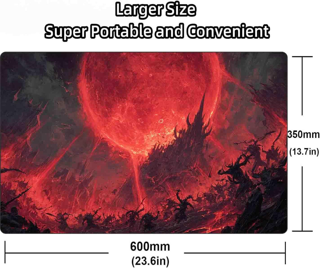 TCG MTG Spielmatte 24 × 14 - Premium-Spielmatte mit genähtem Rand mit glatter Stoffoberfläche und ru