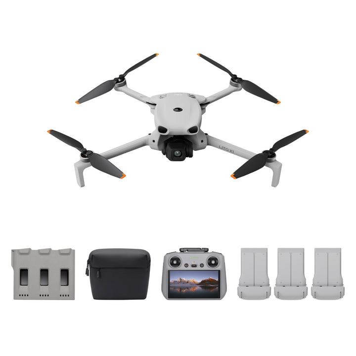DJI Lito X1 Fly More Combo Plus mit DJI RC 2, 4K Kameradrohne für Einsteiger, Hinderniserkennung, Ac