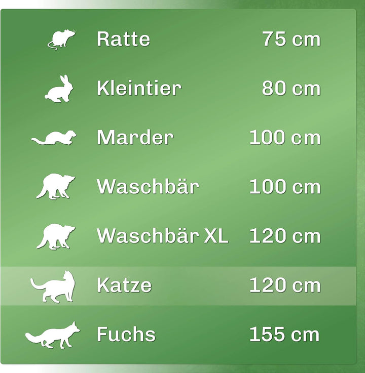Martenbrown® Katzenfalle Gross 120cm I Dient auch als Waschbärfalle oder Marderfalle I Marder Kasten