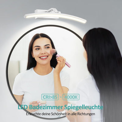 EMKE LED Spiegelleuchte Spiegellampen für das Bad Spiegelleuchte Badezimmer 40cm, 180° Drehbar Wandl