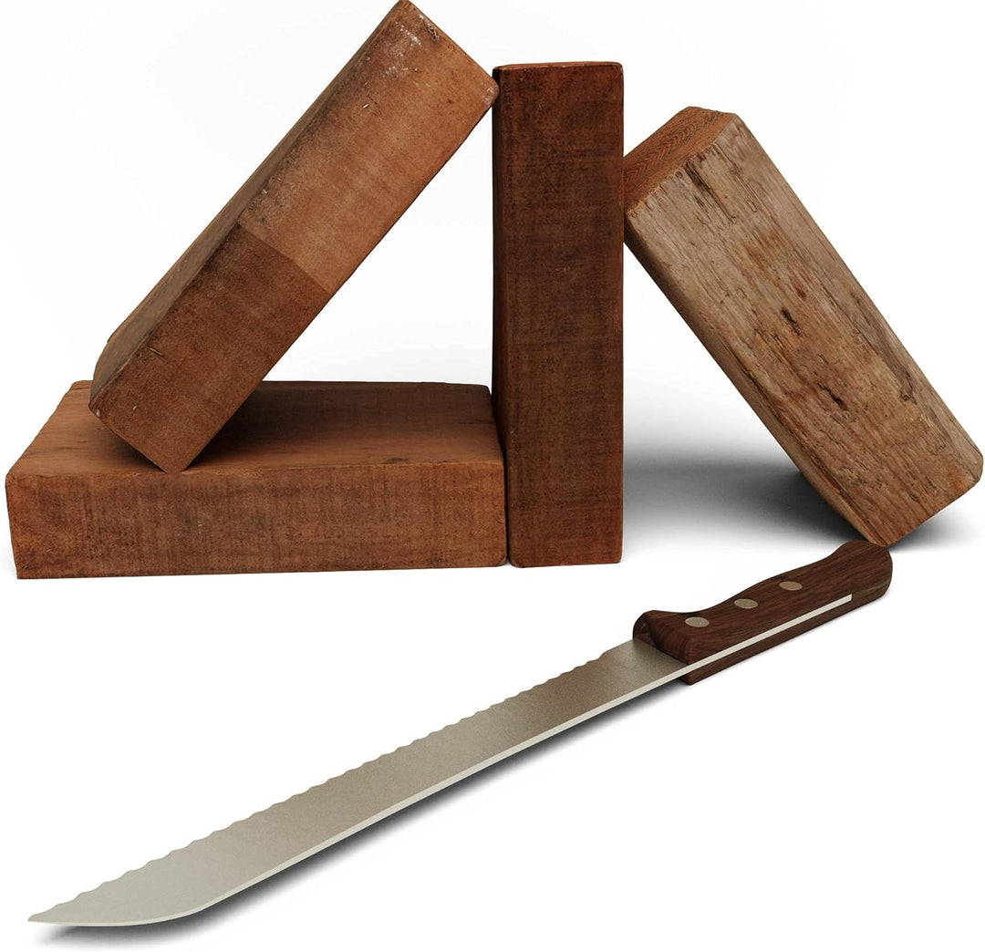 GIESSER seit 1776 - Made in Germany - Brotmesser mit Holzgriff rutschfest Kotibe, 21 cm, Wellenschli