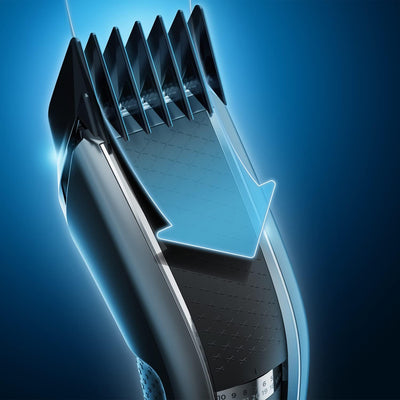 Philips Hair Clipper Series 7000 Haarschneider mit Trim-n-Flow-Technologie (Modell HC7650/15) mit 28