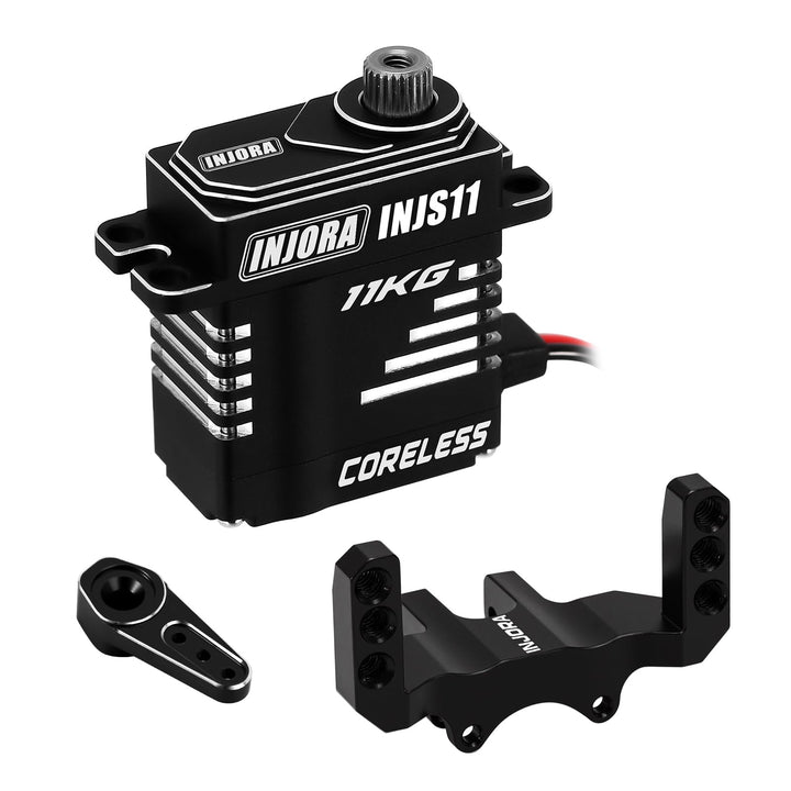 INJORA Kernlos Digital Micro Servo 11KG Hohes Drehmoment mit Servohorn und Ablage für Axial SCX24 1/