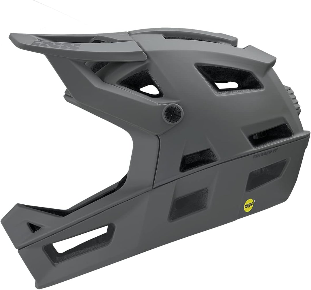 IXS Enduro MTB-Helm Trigger FF MIPS Olive Graphit L (58-62cm), Graphit L (58-62cm)