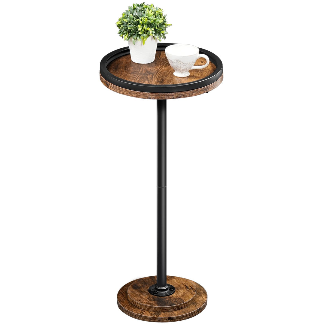 HOOBRO Runder Beistelltisch, Cocktailtisch, Bistrotisch für kleine Räume, Wohnzimmer, Schlafzimmer,