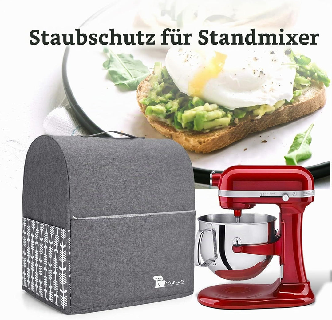Yarwo Abdeckung Kompatibel mit Kichenaid Küchenmaschine, Staubschutz Abdeckhaube mit Oberem Griff un