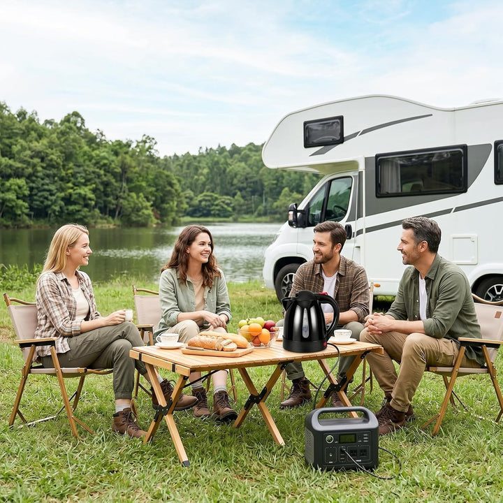 ITEFDTUTNE Wasserkocher Auto, 24v 250w 1L, Camping Wasserkocher mit Zigarettenanzünder-Stecker Autom
