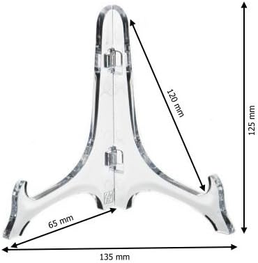 6 Stück Tellerständer/Tellerhalter/Telleraufsteller klappbar 180mm transparent