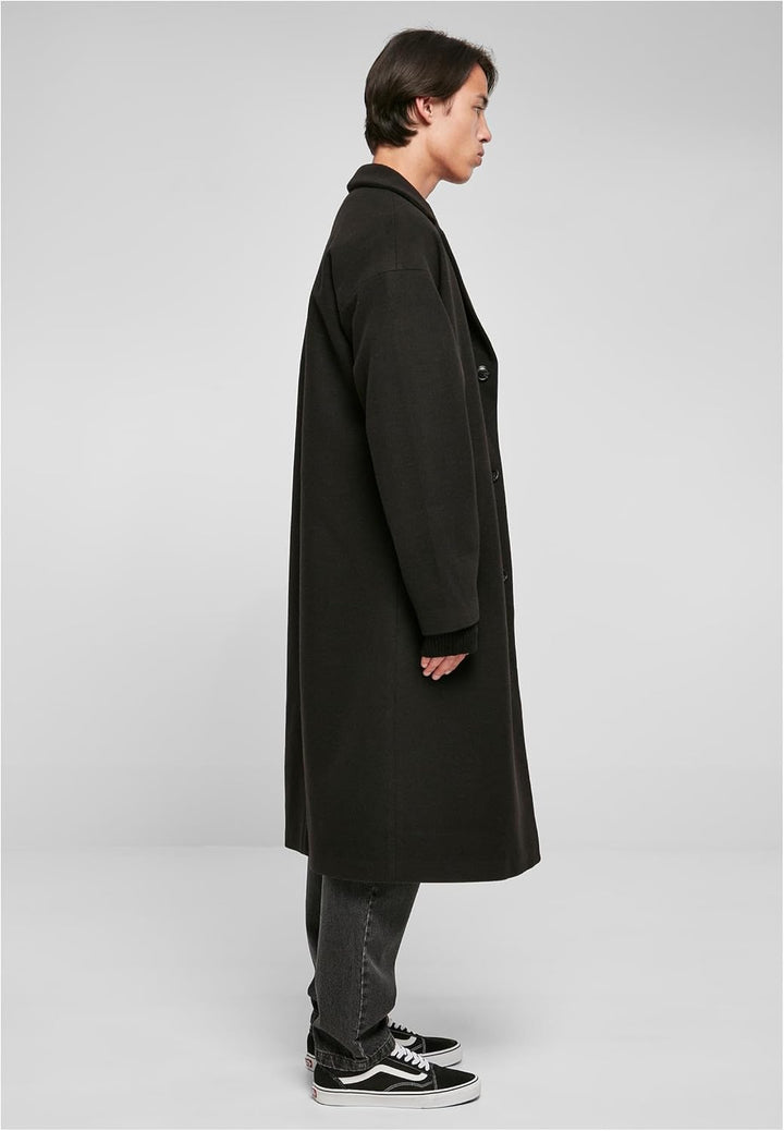 Urban Classics Herren Long Coat L Schwarz, L Schwarz