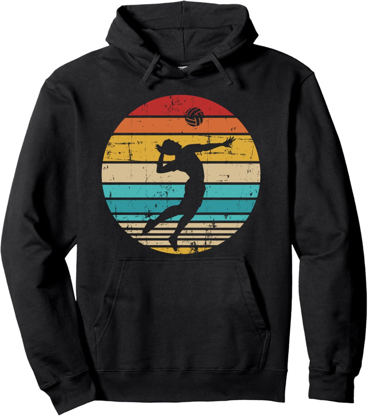 Volleyball vintage retro Pullover Hoodie