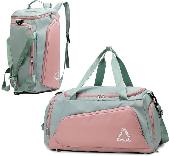 Sporttasche für Damen - Sporttasche Damen Gross Reisetasche Gross mit Schuhfach und Nassfach, Faltba
