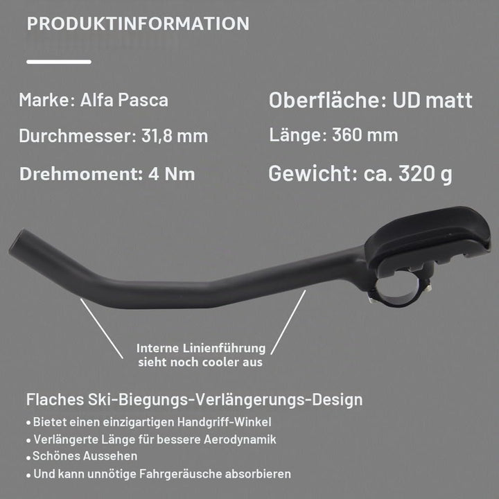 Alfa Pasca rennrad lenkeraufsatz triathlon 360mm aero triathlon lenker carbon 50° TT Bar Extender 50