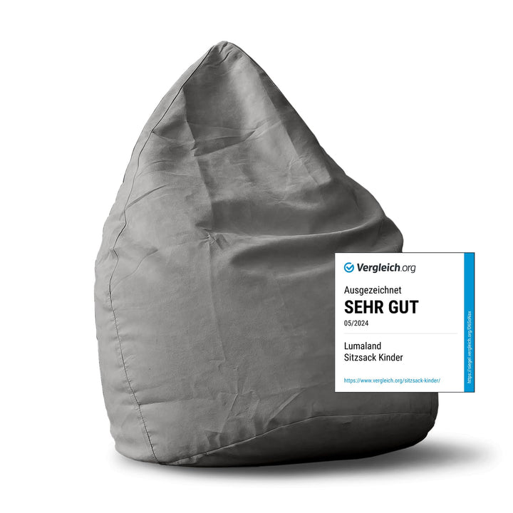 Lumaland Sitzsack Luxury 60x45cm | Microvelours Beanbag mit extra weichem & robustem Stoff | Für Erw