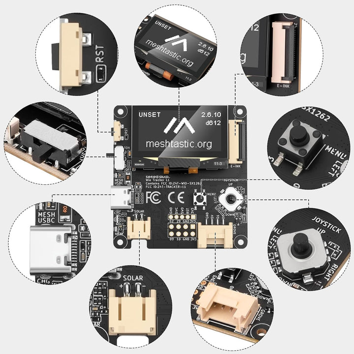 Wio Tracker L1 Board mit 3000mAh Akku – SX1262 nRF52840 Kit für AR duino Meshtastic LoRa, Blue Tooth