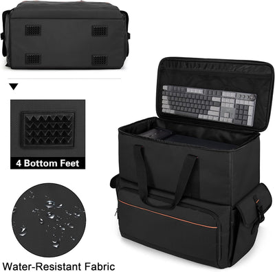 Trunab PC Host Tragetasche, Computer Rucksack für Prozessoren, Maus, Tastatur, Kopfhörer und Kabel,