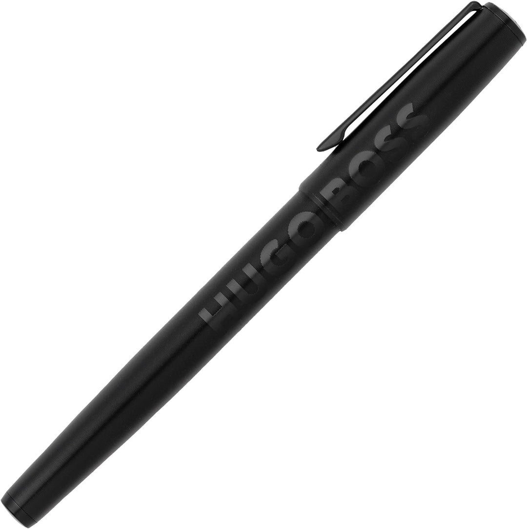 Hugo Boss Schreibset Label Black HPAP209A (Füllfederhalter & Konferenzmappe A4) | Geschenkbox