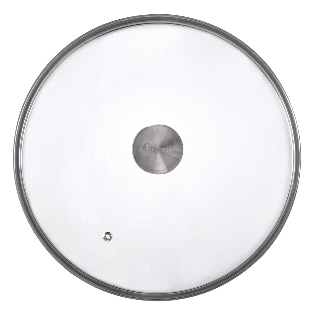 Victoria LID-483 Glass for 12 Inch Cast Iron Skillet, Frying Pan Lid Glasdeckel, Glas, 12 Inch - Rou