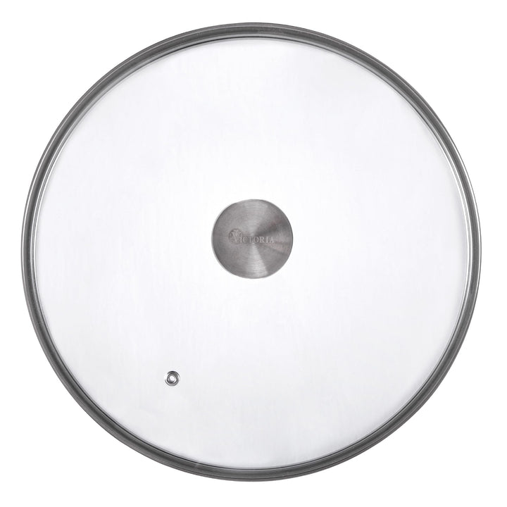 Victoria LID-483 Glass for 12 Inch Cast Iron Skillet, Frying Pan Lid Glasdeckel, Glas, 12 Inch - Rou