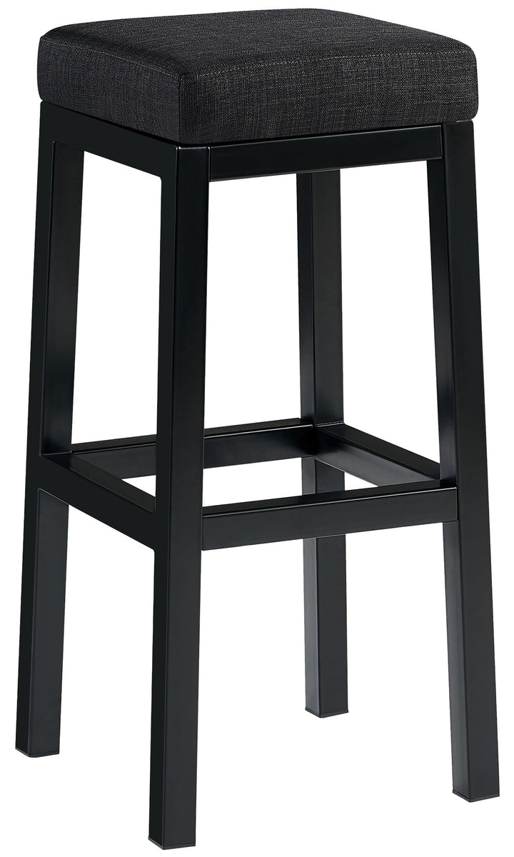 CLP Barhocker Taylor In Kunstleder Und Stoff I Sitzhöhe 85 cm In Quadratischer Bar-Hocker Mit Schwar
