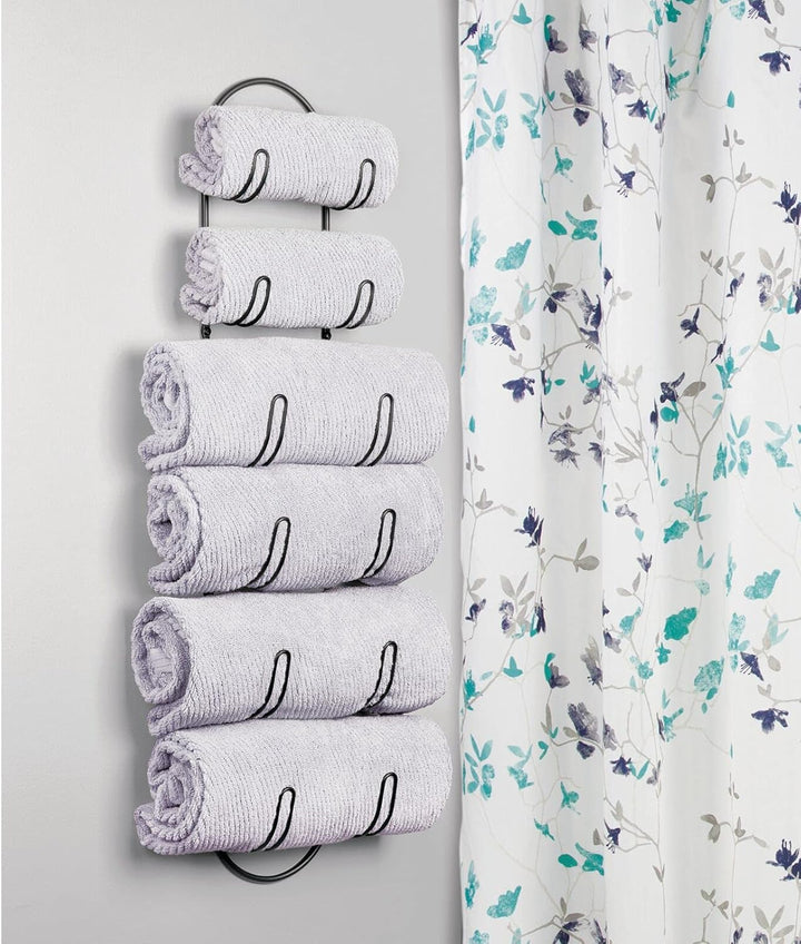 mDesign Handtuchhalter zur Wandmontage – Handtuchablage aus Metall – schickes Badzubehör – auch für