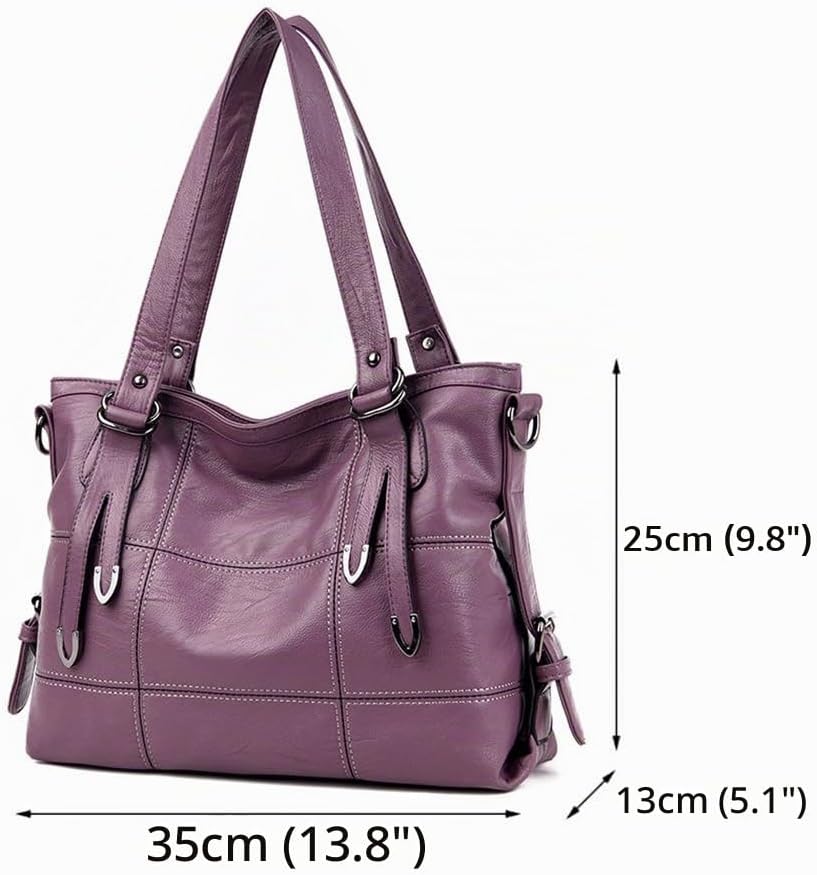 DEERWORD Damen Taschen Handtaschen Elegant Frau Schultertaschen Lack PU-Leder Henkeltaschen Schwarzr