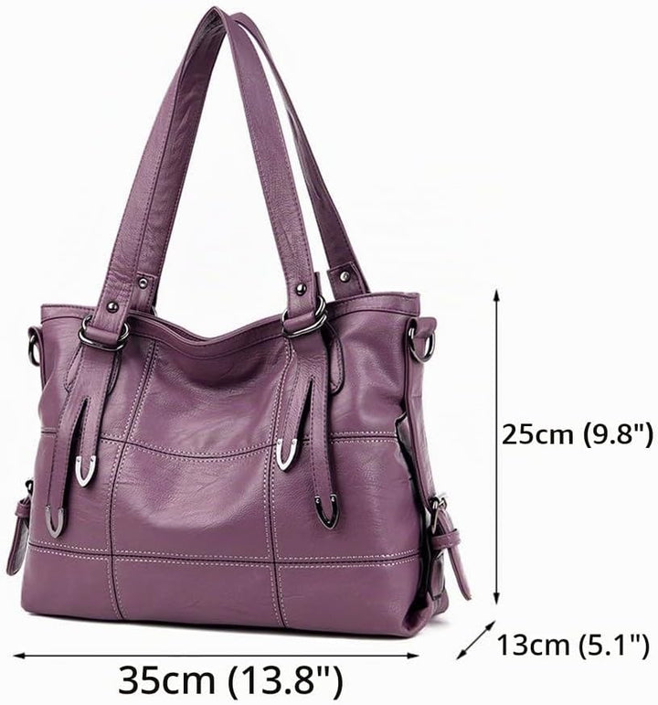 DEERWORD Damen Taschen Handtaschen Elegant Frau Schultertaschen Lack PU-Leder Henkeltaschen Schwarzr
