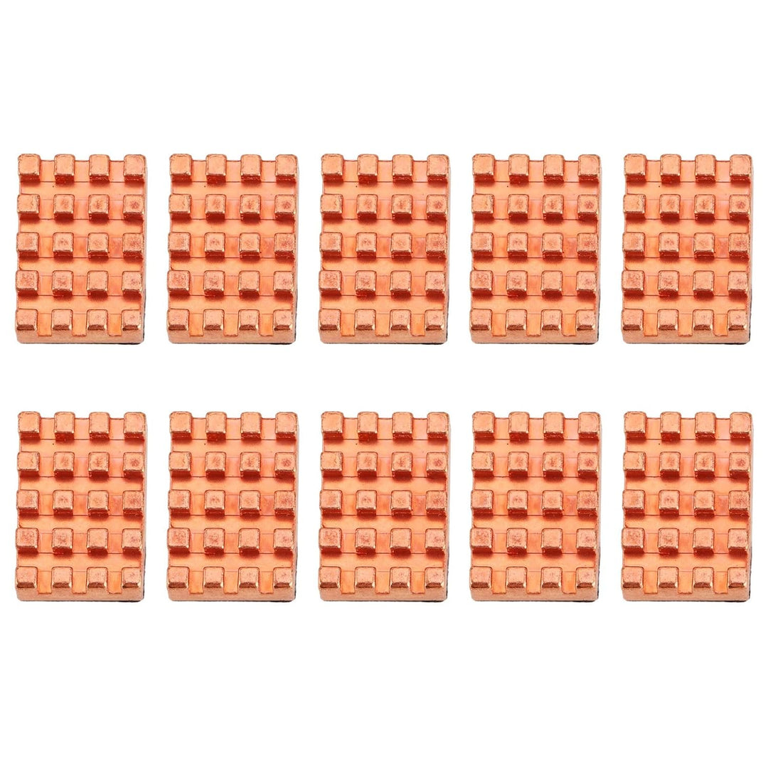 Fdit 10X Kupfer VGA RAM Kühlkörper, 15x10x5mm Kühler Kühlkörper für , VGA RAM, IC Chips, Mosfet SCR