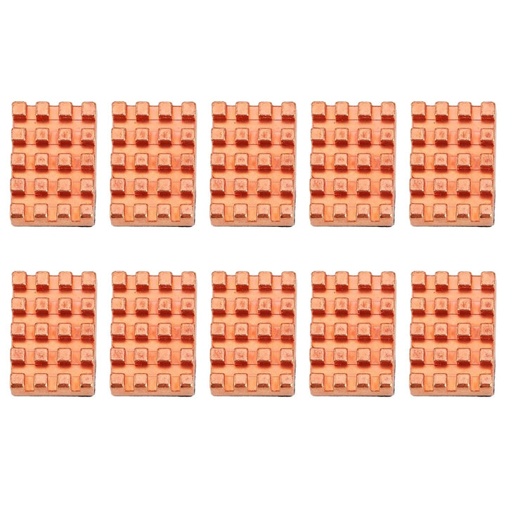 Fdit 10X Kupfer VGA RAM Kühlkörper, 15x10x5mm Kühler Kühlkörper für , VGA RAM, IC Chips, Mosfet SCR