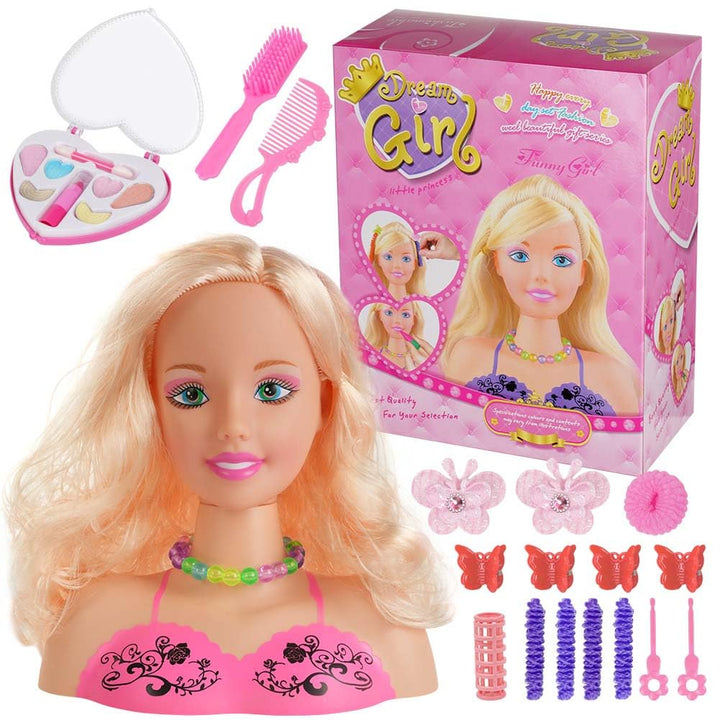 HOTUT Model Styling Head, 20.5cm Schminkkopf Puppe Frisierkopf, Head Make-up und Hairdressing Head f