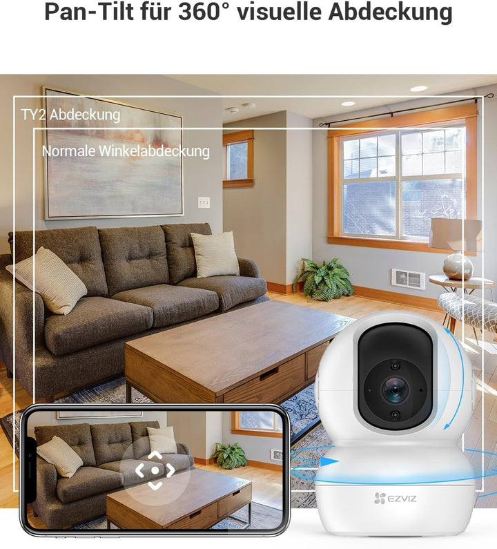 EZVIZ WLAN IP Kamera Überwachungskamera Innen schwenkbare, 1080P, Zwei-Wege-Audio, Bewegungserfolgun