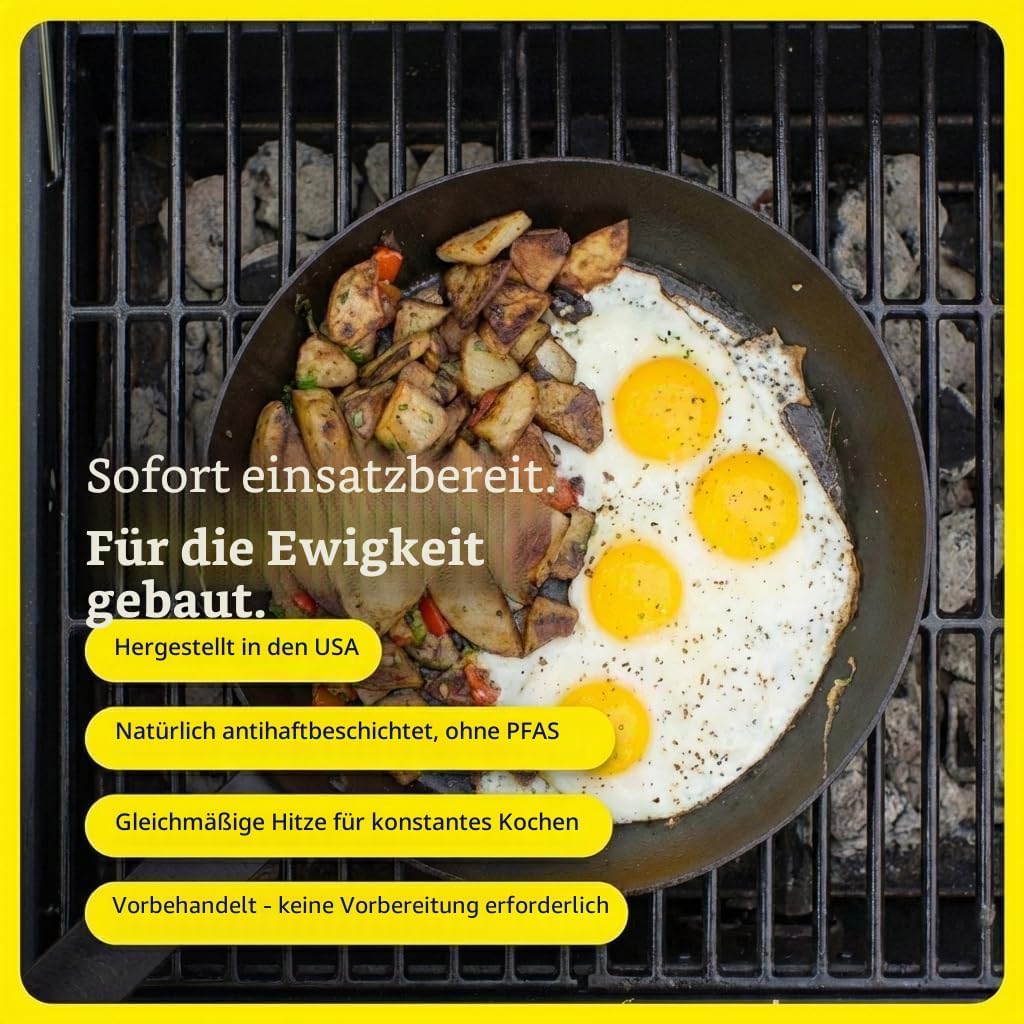 Lodge CRS12 12 in. Erfahrene Carbon Steel Skillet 30,5 cm Pfanne, 30,5 cm Pfanne