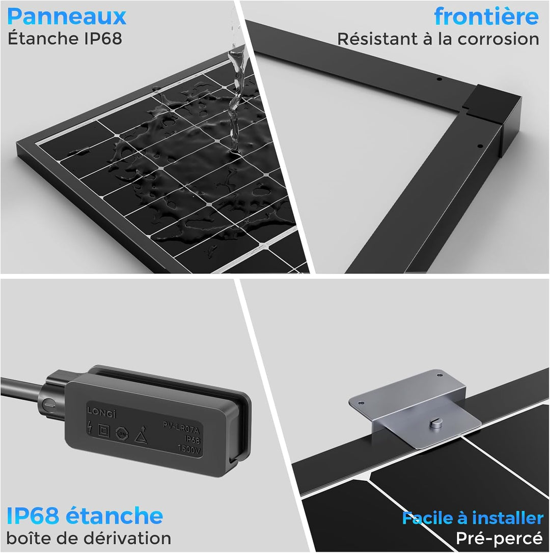18BB 200Watt Solarpanel, N-Type 12 V 200 W Solarmodul, 25% Hocheffiziente Monokristalline PV-Module,