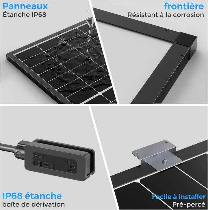 18BB 200Watt Solarpanel, N-Type 12 V 200 W Solarmodul, 25% Hocheffiziente Monokristalline PV-Module,