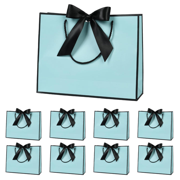 Geschenktüte mit Schleife,Geschenktüte Weiss,Geschenktaschen für Geburtstag, Hochzeit, Festivalfeier
