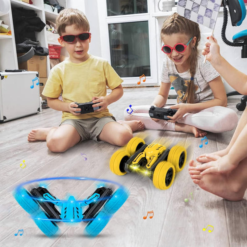 Highttoy Ferngesteuertes Auto Kinder, 4WD 360° Flip Doppelseitig RC Auto Spielzeug ab 3 4 5 6 7 8 9