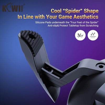 KIWIFOTOS Kopfhörerständer Spider Design Headset Halter mit USB Hub PC Gaming Zubehör für Schreibtis