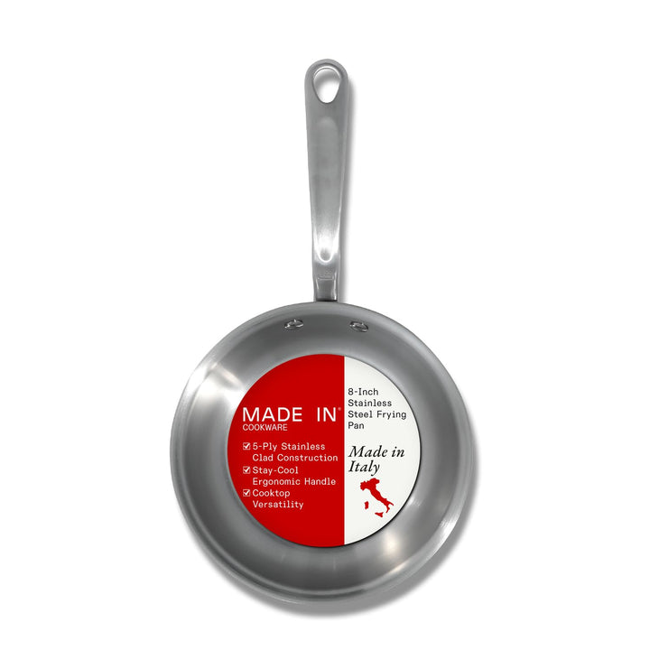 Made In Cookware – 20,3 cm Edelstahl-Bratpfanne – 5-lagige Edelstahlbeschichtung – Professionelles K