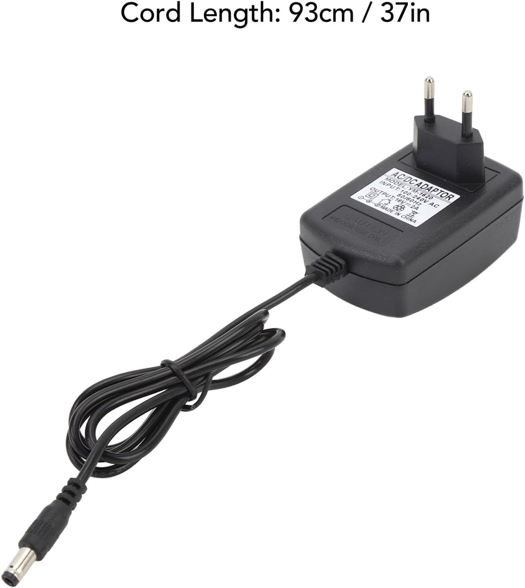 16-V-2A-Ladegerät, 37-Zoll-Kabel, 16-V-2A-Netzteil, Sicher für LED-Leuchten. (EU-Stecker), EU-Stecke
